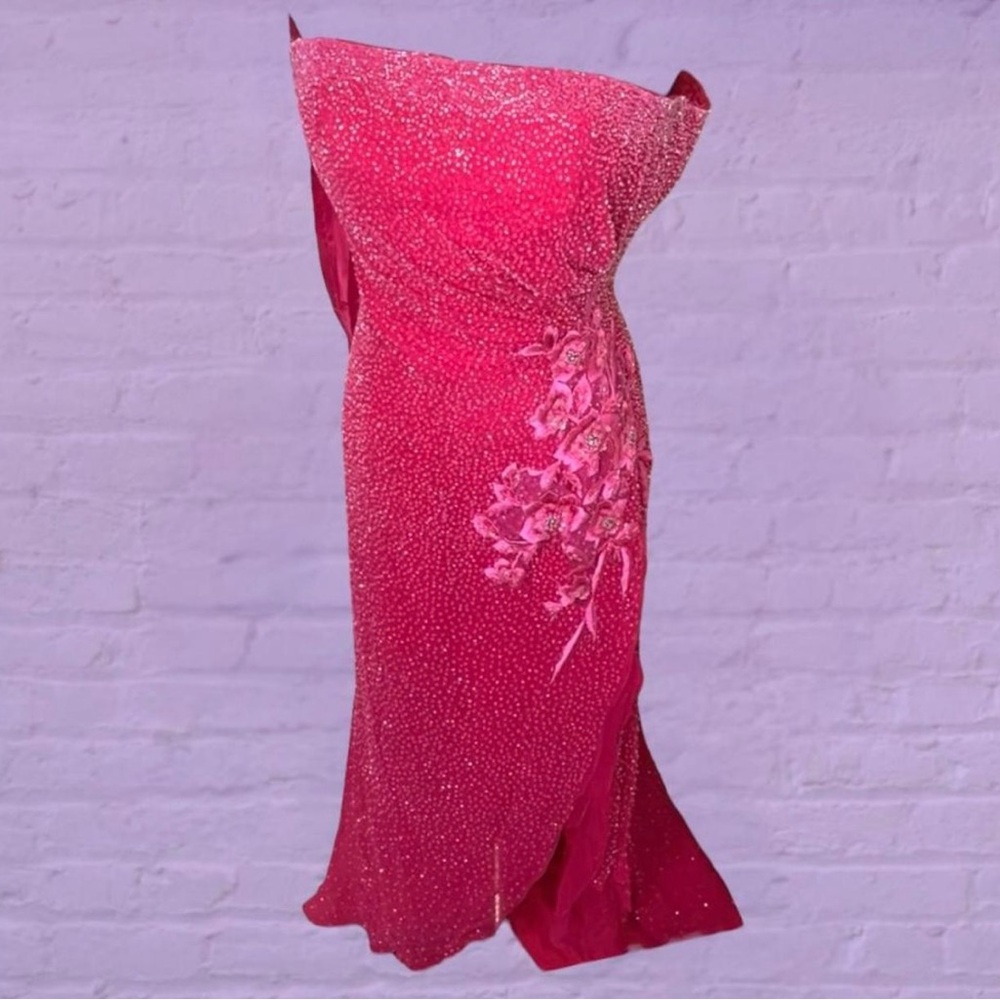 Elegant Pink Strapless Dress